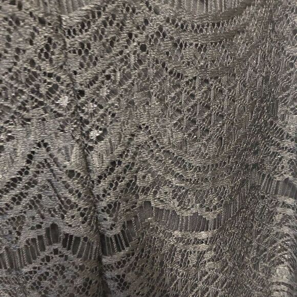 Haute Monde Size Large (L) NWT Black Lace Mock Turtle Neck Blouse - Picture 5 of 5